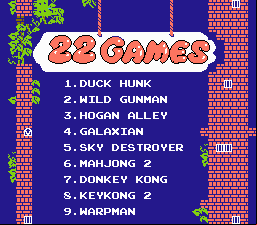 22 + 1 in 1 (Main menu)